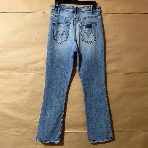 Mother Superior The Hustler Ankle Jeans High Rise Flare Denim I Confess Size 28